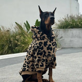 Manta Hoodie Premium para Perros – Diseño Leopardo