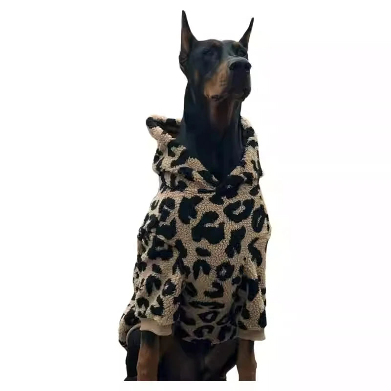 Manta Hoodie Premium para Perros – Diseño Leopardo