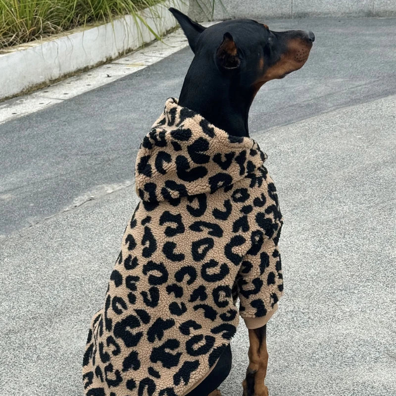Manta Hoodie Premium para Perros – Diseño Leopardo